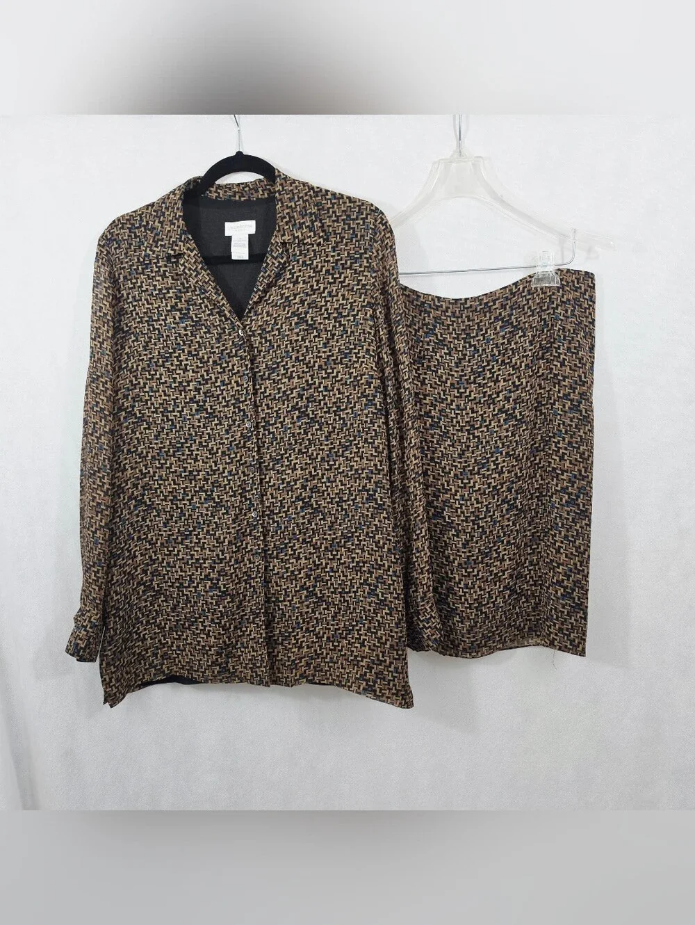 Vintage Liz Claiborne 100% Silk Skirt Set